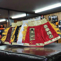 Short de boxe Muay Thai professionnel pour hommes commande en gros en tissu respirant extensible pour l'entraînement des gladiateurs