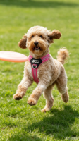 Harnais pour chien en nylon respirant anti-traction avec couvercle de localisateur lumineux et anneau en D métallique – Sûr pour les promenades nocturnes et les voyages en voiture