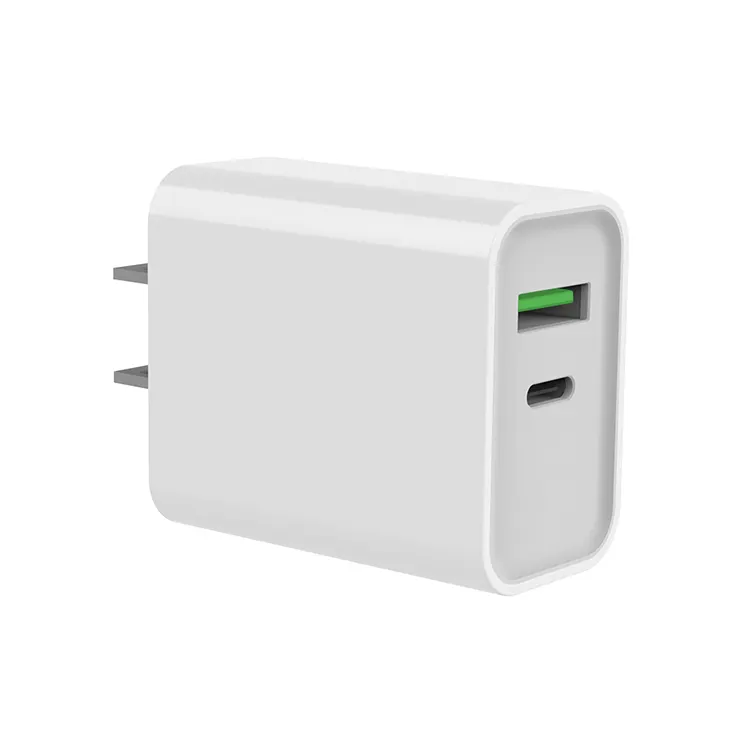 universal 2 USB ports QC 3.0 type c PD 20W wall Charger max 35w Dual Port USB Fast Wall Charger for mobile device charging