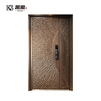 Porte d'entrée blindée en aluminium de qualité supérieure, à rupture de pont thermique, étanche, anti-froid, insonorisée, avec charnières cachées, double porte asymétrique pour manoir