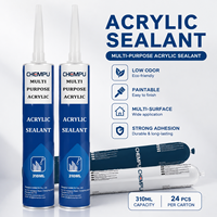 Scellant acrylique à base d'eau flexible de 300 ml, prêt pour l'OEM, pour le collage de panneaux et les joints de façade, séchage rapide