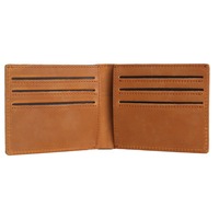 Dompet Pria FSW459 Model Kancing Baru, Dompet Kartu Uang Vintage Solid, Dompet Tipis Lapisan Atas Sederhana untuk Remaja