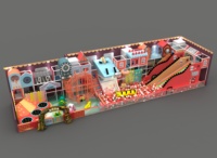 Équipement de terrain de jeu intérieur pour enfants, fabrication OEM Chine, avec grande piscine à balles, toboggan et structure d'escalade