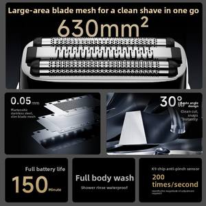 Nouveau mini rasoir électrique portable de poche, tondeuse à barbe étanche IPX6, rechargeable par USB, rasoir pour homme en métal - Product Image 4