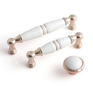 Modern China Zinc Ceramic Alloy <strong>Door</strong> Handle for Cabinet Drawer Wardrobe Dresser Bedroom Bathroom Living Room Kitchen Use - Product Image 2