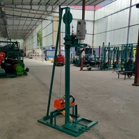 Mini-foreuse portable pour puits d'eau, 1,5 kW, profondeur de forage maximale 40 m, petite machine de forage à commande manuelle
