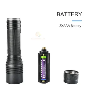 Производитель AA батарея супер яркий Taschenlampe факел зум пользовательский фонарик linterna сильный свет мощный светодиодный фонарик