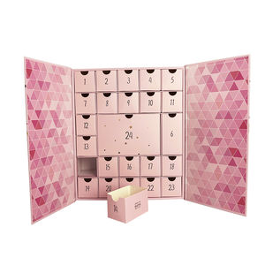 Calendriers <span class=keywords><strong>de</strong></span> <span class=keywords><strong>l</strong></span>'<span class=keywords><strong>Avent</strong></span> <span class=keywords><strong>de</strong></span> Noë<span class=keywords><strong>l</strong></span> en Carton Rose Imprimés, Coffret Assortiment Nouveauté <span class=keywords><strong>Beauté</strong></span> pour Cosmétiques - Product Image 3