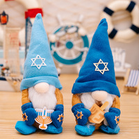Chanukka-Zwerge Plüsch Chanukah-Dekorationen Geschenk Handgefertigte Elfen- und Zwergfiguren für Zuhause Küche Bauernhaus Etagere Feiertagsdekoration