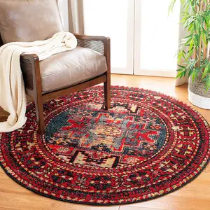 Tapis de sol persan, rond, Vintage, tuffé, Oriental, traditionnel, perse, salon, chambre à coucher, fournisseur de tapis