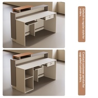 Comptoir de caisse, bureau d'accueil, table pour magasin de vêtements, salon de beauté, petit bar, supermarché, bois massif, écologique, minimaliste, moderne