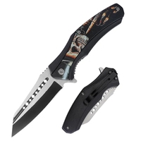 Couteau tactique d'extérieur EDC de haute qualité, manche en plastique imprimé en 3D, lame en acier inoxydable 3Cr13, léger, pour la survie et la chasse, OEM
