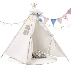 Kids Teepee Tent Indoor Outdoor Play Houser Children Camping Teepee Tent Foldable Tent For Kids