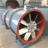 Ventilateur axial anti-explosion pour fumée et gaz de combustion, résistant aux hautes températures, avec pales en fonte, électrique