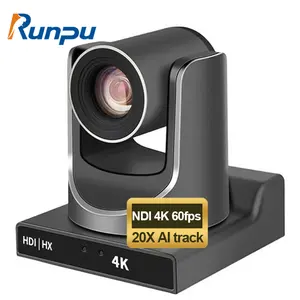 Runpu VX60ASL-N NDI 4K 60FPS 20X Optical Zoom Radio TV Broadcasting Equipment TV Station Live Stream Camera POE SDI Ptz Camera