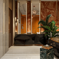 Meubles de villa haut de gamme de luxe, fabricants turcs, ensemble de canapés en cuir de luxe avec rendu 3D, design d'intérieur