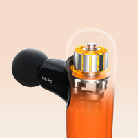 Beoka Mini pistolet de massage personnalisé pour les épaules, outils de massage des tissus profonds, 4 têtes, percussion, moteur sans balais, pistolets de massage