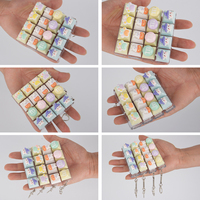 Porte-clés personnalisé avec logo 2D 3D, jouet anti-stress lumineux, clavier transparent à 4 touches avec ou sans éclairage