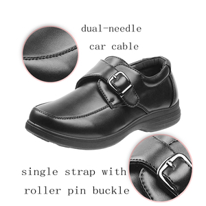 Chaussures d'uniforme scolaire confort classique en cuir noir de haute qualité pour <span class=keywords><strong>garçon</strong></span> chaussures formelles Oxfords décontractées - Product Image 2