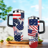 Gobelet isotherme en acier inoxydable personnalisé de 30 oz, drapeau américain, 250e anniversaire des États-Unis |   Gobelet isotherme imprimé UV patriotique |   Durable et écologique