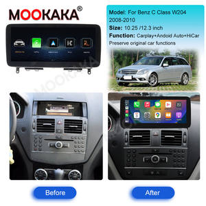 Écran sans fil CarPlay Linux Mookaka 12,3 pouces pour <span class=keywords><strong>Mercedes</strong></span> Benz <span class=keywords><strong>Classe</strong></span> <span class=keywords><strong>C</strong></span> W204 <span class=keywords><strong>2008</strong></span>-2010 <span class=keywords><strong>Autoradio</strong></span> NTG4.0 NTG5.0 - Product Image 2