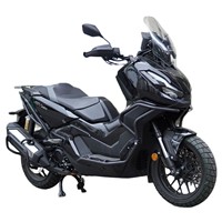 Pelindung Mesin Depan Honda ADV350 dengan Struktur Segitiga & Pemasangan Multi-Titik dari Baja Karbon yang Diperkuat
