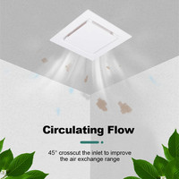 Smart New AC Moteur Salle de bain Extracteur d'air Ventilateur d'extraction avec minuterie Smart Plafond Bain Ventilateur Conduit Connexion Toilette Ventilation