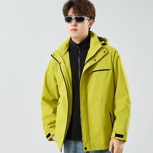 Ensemble deux pièces en polaire pour homme, veste coupe-vent 3 en 1, vêtements de travail thermiques à capuche - Product Image 3