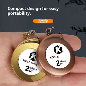 Mètre ruban porte-clés 2m, enrouleur automatique, boîtier métallique, verrouillage coulissant, mini, cadeau, publicitaire, pour articles ménagers et mesure de tour de buste, taille et hanches - Product Image 4