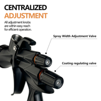 Pistolet de pulvérisation HVLP pour la réparation automobile F-41 avec buse en acier inoxydable de 1,3 mm et gobelet d'alimentation par gravité de 600 ml pour les peintres d'atelier