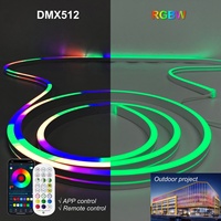 Bande LED néon RGBW 16*17mm, étanche IP67, contrôle TUYA ZIGBEE WIFI DMX, bande en silicone flexible, certifiée CE//RoHS/BIS