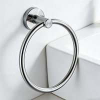 Ensemble de quincaillerie murale moderne en acier inoxydable écologique pour salle de bain, comprenant un porte-serviettes et un porte-papier toilette (8 pièces)