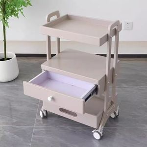 Multi-functional wooden beauty salon furniture mobile hydrotherapy <b>trolley</b> with <b>trolley</b> shelves for hair salon kitchens hotels - Product Image 3