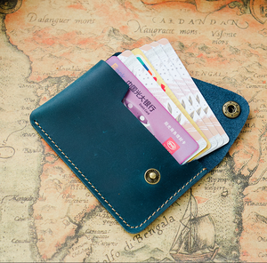 Nuevo Tarjetero Personalizado con Logotipo, Cartera Simple para Hombre, Cuero Vacuno Auténtico, Tarjetero Delgado para Tarjetas de Crédito, Tarjetero de Cuero Crazy Horse - Product Image 5