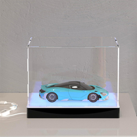 Boîte de présentation de ballon de basket en acrylique transparent, boîte de rangement en verre anti-poussière, boîte de présentation de ballon de football, boîte de présentation de volley-ball étanche avec LED