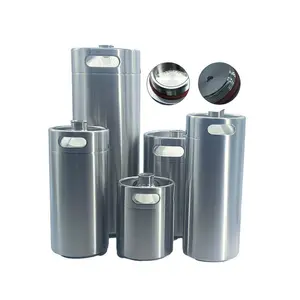 Factory Supply 2L 3.6L 4L 5L 10L SUS304 Stainless Steel Drink Packaging Cans Empty Beer Keg