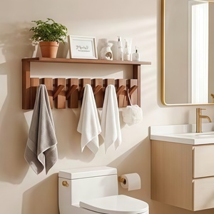 Porte-manteau mural en bois à touches <span class=keywords><strong>de</strong></span> piano, gain <span class=keywords><strong>de</strong></span> place, portable, pour entrée, salon, salle <span class=keywords><strong>de</strong></span> bain, <span class=keywords><strong>cuisine</strong></span> - Product Image 5