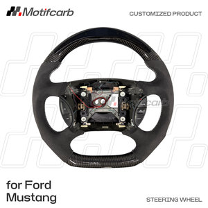 Volant sport en fibre de carbone avec affichage LED intelligent personnalisé pour Ford Mustang GT 4ème génération SVT Cobra Cabriolet SN95 (1994-2004) - Product Image 2