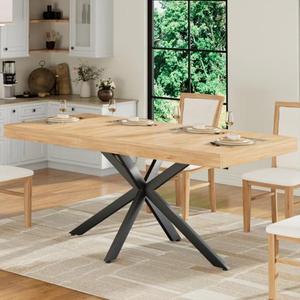 Mesa de comedor industrial moderna hecha a mano, acabado de madera maciza natural con tapa antigua plateada, precio al por mayor - Product Image 4