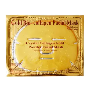 Masker Wajah Kustom Bio Kolagen, Masker Wajah Kristal Kolagen Emas 24K Melembabkan Wajah