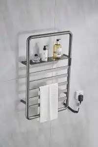 Bathroom Accessories Shower Room Wall Mounted Smart Towel Dryer Heated Towel Rack