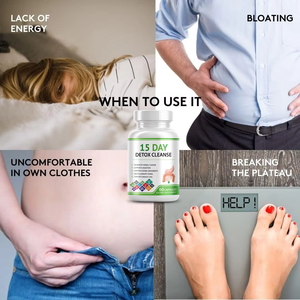 Yetişkin ve gençler için özel etiket doğal detoks temizlemek takviyesi-15 gün bitkisel kolon temiz kapsüller bağırsak sağlık faydaları - Product Image 4