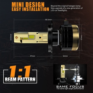 Sunshiny, gran oferta, potencia fuerte, 16000lm, 200W, H4, faros LED, Bombilla de faro LED H4 para coches universales, furgonetas - Product Image 4