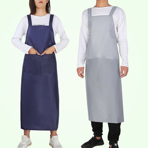 TPU Coated <b>Bib</b> <b>Apron</b> Lightweight Waterproof Solid Color Workwear For Kitchen Hotel Pet Shop Food Processing Adult Unisex - Product Image 1