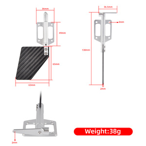 Roue de direction aquatique en fibre de carbone FM26-WD avec support en aluminium usiné pour hydravion RC - Product Image 5