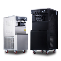 Machine à glace molle à trois saveurs, durable, faible consommation d'énergie, prix Dubaï