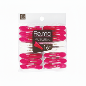 RAMO 16 pezzi Pink/bianco per biancheria spille da bucato Premium per una comoda organizzazione - Product Image 1