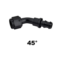 Raccord de tuyau à verrouillage rapide haute performance AN4 AN6 AN8 AN10 AN12 droit, coudé à 45, 90 ou 180 degrés pour ligne de carburant ou d'huile en caoutchouc