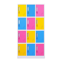 Armoire en acier pour chambre d'enfant, casier de rangement en métal avec serrure, coloré pour chambre d'enfant