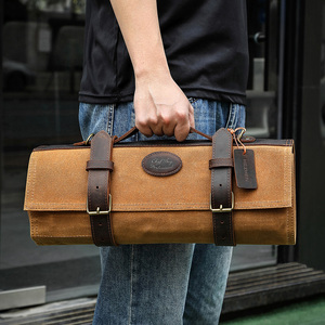 새로운 조정 가능한 요리사 칼 롤 백 휴대용 캔버스 보관 파우치 여러 색상 사용자 정의 - Product Image 4